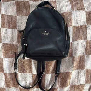 ♠️ Kate Spade - Black Pebble Leather Mini Backpack - ♠️